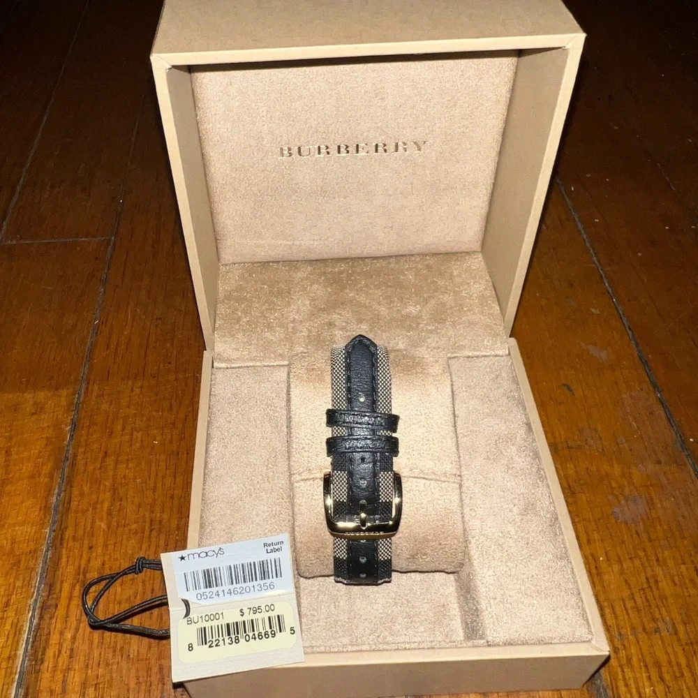 Burberry Gold Dial Stainless Steel Textile Multi Quartz - Picture 2 of 3
